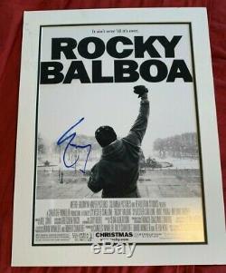 Sylvester Stallone Rocky Signée À La Main Autograph Poster Sexy Photo Rare Emmêlée
