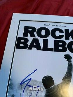 Sylvester Stallone Rocky Signée À La Main Autograph Poster Sexy Photo Rare Emmêlée