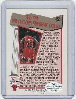 Taureau De Chicago #23 Carte Autographique Michael Jordan Avec La Poignée De Coa Signée