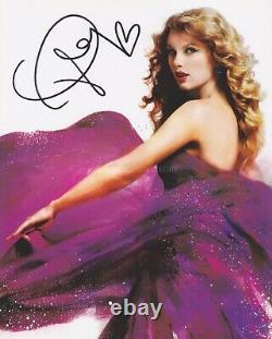 Taylor Swift Hand Signed 8x10 Photo Card, Autograph, Red, 1989, Fearless, Me