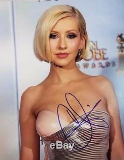 The Voice Christina Aguilera Photo 8x10 En Couleur Signée À La Main Mueller Coa