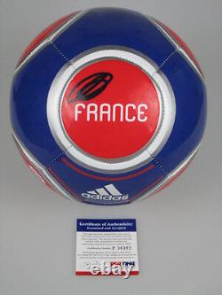 Thierry Henry Signé À La Main France Soccer Ball + Psa Adn Coa P36392