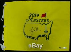 Tiger Woods Championnat Signée À La Main Autographié 2019 Master Pin Drapeau Uda / 1000