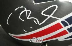 Tom Brady Signée À La Main Patriots Custom Chrome Autograph Casque Steiner Skip Auto