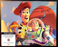 Tom Hanks + Tim Allen - Autographes de Buzz & Woody de TOY STORY signés à la main en 8x10 avec COA