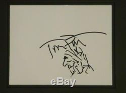 Tom Petty Signé Autograph 8,5x11 Hand Drawn Self Portrait Sketch Création Apeca