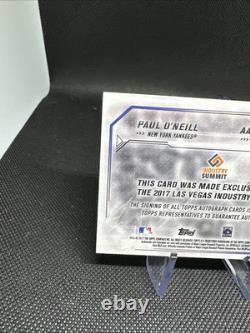 Top 2017 autographe émis Aaron Judge et Paul O'Neal unique authentifié