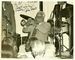Trompettiste de jazz Johnny Best Photo 8X10 en noir et blanc signée à la main avec certificat d'authenticité de JG Autographs