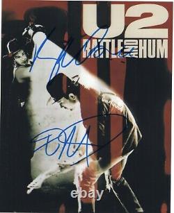 U2 Bono The Edge Rattle Et Hum Original Autographs Signés 8 X 10 Avec Coa