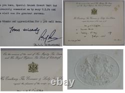 Une Main Très Rare Signée La Reine Elizabeth II Et Le Prince Philip