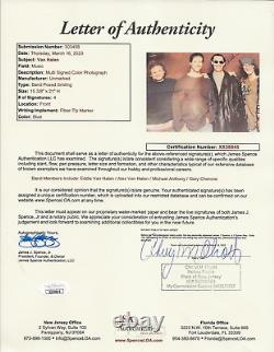 Van Halen Real Hand Signed Pinup Poster Jsa Loa Autographié Eddie Alex +2