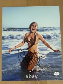Vintage Hand-autographied 8x10 Photo D'une Hot Young Carrie Fisher En Bikini Avec Coa