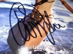 Vintage Hand-autographied 8x10 Photo D'une Hot Young Carrie Fisher En Bikini Avec Coa