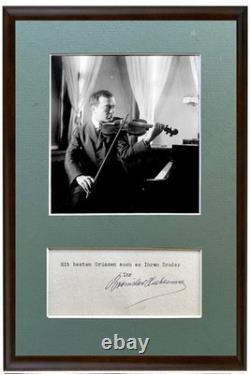 Violoniste BRONISLAW HUBERMAN Signature MANUSCRITE + PHOTO + MAT Violon JUIF Violoniste BRONISLAW HUBERMAN Signature MANUSCRITE + PHOTO + MAT Violon JUIF