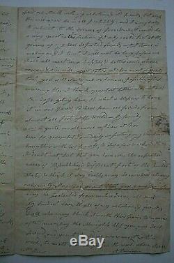 William Henry Harrison Épouse Anna Signé 3 Pg Lettre Dans Sa Main À Un Ami Psa