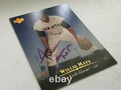 Willie Mays A Signé Autographié Upper Deck Baseball Card New York Giants