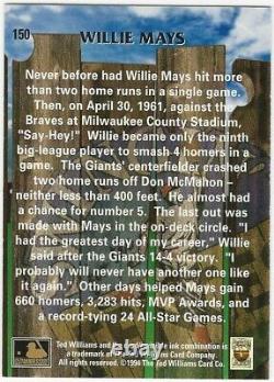 Willie Mays Cartes De Baseball Avec Ses Signatures Manuscrites Originales, Réduction
