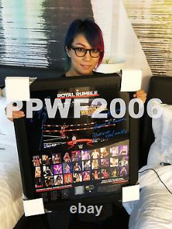 Wwe Asuka Main Signée Autographed Royal Rumble Framed Plaque With Proof And Coa