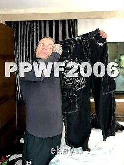 Wwe Jeff Hardy Ring Signé À La Main Pantalons Autographiés Inscrits Avec Preuve Coa
