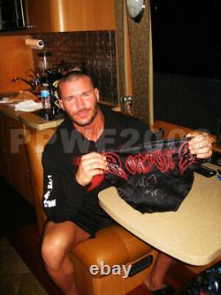 Wwe Randy Orton Ring Signé À La Main Wm 27 Trunks Vs CM Punk Avec Preuve Et Coa