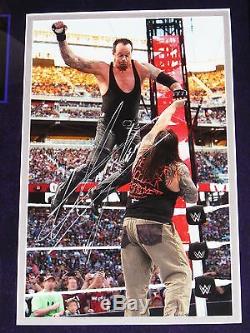 Wwe The Undertaker Wrestlemania Plaque Cadree Autographee Signee A La Main Avec Coa