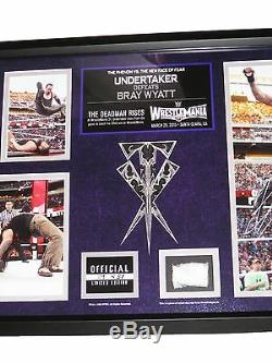 Wwe The Undertaker Wrestlemania Plaque Cadree Autographee Signee A La Main Avec Coa