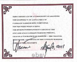 Wwe Ultimate Warrior Hand Signed Autographied Event Worn K&h Wm 7 Trunks Avec Coa