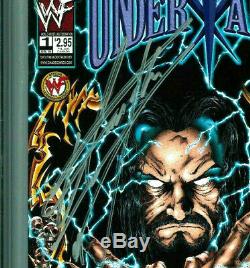 Wwe Undertaker Signée À La Main Autographiés Encapsulées Chaos Comics # 1 Avec Cgc Coa