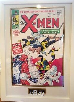 X-men Marvel Comics Autographe Signé Stan Lee, Signé, Encadré, Présentation, Superbe