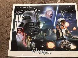 Œuvre d'art originale de Star Wars Celebration 3, signée à la main par Dave Prowse, avec certificat d'authenticité à vie.